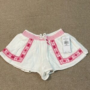 NWT Ralph Lauren Polo Girls White/Fuschia Shorts